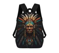 sinyumoney Mochila Infantil, Native American Headdress Artwork -1 Mochila Escolar De Gran Capacidad Para Estudiantes, Mochila Para Libros, Mochila Para Niños, Niñas, Adultos Y Adolescentes 17inch
