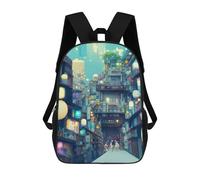 sinyumoney Mochila Infantil Neon Cityscape Urban Lights Para Niños Y Niñas, Mochila De Viaje Para Niños, Mochila Escolar Para Adolescentes 17inch
