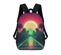 sinyumoney Mochila Infantil, Neon Dreamscape Odyssey Mochila Escolar De Gran Capacidad Para Estudiantes, Mochila Para Libros, Mochila Para Niños, Niñas, Adultos Y Adolescentes 17inch