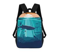sinyumoney Mochila Infantil Ocean Travel Mochila Escolar 3D Mochila Escolar Para Niños Mochilas Escolares Mochila De Moda Con Bolsillo Bolsas Para Libros 17inch