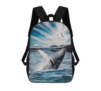 sinyumoney Mochila Infantil Ocean Whale Mochila Escolar 3D Mochila Escolar Para Niños Mochilas Escolares Mochila De Moda Con Bolsillo Bolsas Para Libros 17inch