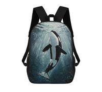 sinyumoney Mochila Infantil Orca Underwater Painting Mochila Escolar 3D Mochila Escolar Para Niños Mochilas Escolares Mochila De Moda Con Bolsillo Bolsas Para Libros 17inch