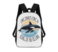 sinyumoney Mochila Infantil Orcinus Orca King of The Ocean Mochila Escolar 3D Mochila Escolar Para Niños Mochilas Escolares Mochila De Moda Con Bolsillo Bolsas Para Libros 17inch