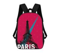 sinyumoney Mochila Infantil, Paris Eiffel Tower Travel Mochila Escolar De Gran Capacidad Para Estudiantes, Mochila Para Libros, Mochila Para Niños, Niñas, Adultos Y Adolescentes 17inch