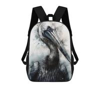 sinyumoney Mochila Infantil Pelican Beauty Watercolor Mochila Escolar 3D Mochila Escolar Para Niños Mochilas Escolares Mochila De Moda Con Bolsillo Bolsas Para Libros 17inch