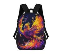 sinyumoney Mochila Infantil, Phoenix Fantasy Mochila Escolar De Gran Capacidad Para Estudiantes, Mochila Para Libros, Mochila Para Niños, Niñas, Adultos Y Adolescentes 17inch