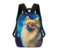 sinyumoney Mochila Infantil Pomeranian Stars Pixel Art Para Niños Y Niñas, Mochila De Viaje Para Niños, Mochila Escolar Para Adolescentes 17inch