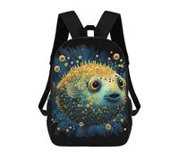 sinyumoney Mochila Infantil, Pufferfish Fish Animal Mochila Escolar De Gran Capacidad Para Estudiantes, Mochila Para Libros, Mochila Para Niños, Niñas, Adultos Y Adolescentes 17inch