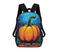 sinyumoney Mochila Infantil Pumpkin Art Halloween Mochila Escolar 3D Mochila Escolar Para Niños Mochilas Escolares Mochila De Moda Con Bolsillo Bolsas Para Libros 17inch