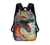 sinyumoney Mochila Infantil, Rainbow Dragon Sky Mochila Escolar De Gran Capacidad Para Estudiantes, Mochila Para Libros, Mochila Para Niños, Niñas, Adultos Y Adolescentes 17inch