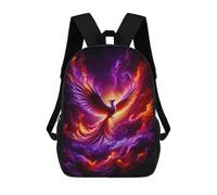 sinyumoney Mochila Infantil Red And Purple Phoenix Para Niños Y Niñas, Mochila De Viaje Para Niños, Mochila Escolar Para Adolescentes 17inch