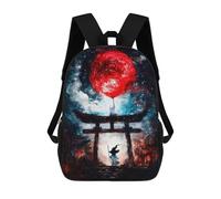 sinyumoney Mochila Infantil, Red Moon Balloon Mochila Escolar De Gran Capacidad Para Estudiantes, Mochila Para Libros, Mochila Para Niños, Niñas, Adultos Y Adolescentes 17inch