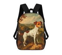 sinyumoney Mochila Infantil, Retro Jack Russell Terrier Mochila Escolar De Gran Capacidad Para Estudiantes, Mochila Para Libros, Mochila Para Niños, Niñas, Adultos Y Adolescentes 17inch