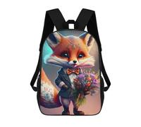 sinyumoney Mochila Infantil Romantic Fox Mochila Escolar 3D Mochila Escolar Para Niños Mochilas Escolares Mochila De Moda Con Bolsillo Bolsas Para Libros 17inch