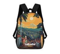 sinyumoney Mochila Infantil Salvador, Brazil Travel Mochila Escolar 3D Mochila Escolar Para Niños Mochilas Escolares Mochila De Moda Con Bolsillo Bolsas Para Libros 17inch