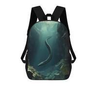 sinyumoney Mochila Infantil Sea Serpent Eel in Cave Para Niños Y Niñas, Mochila De Viaje Para Niños, Mochila Escolar Para Adolescentes 17inch