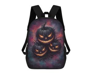 sinyumoney Mochila Infantil Spooky Stacked Halloween Pumpkins Mochila Escolar 3D Mochila Escolar Para Niños Mochilas Escolares Mochila De Moda Con Bolsillo Bolsas Para Libros 17inch