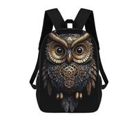 sinyumoney Mochila Infantil Steampunk Owl Art Print Mochila Escolar 3D Mochila Escolar Para Niños Mochilas Escolares Mochila De Moda Con Bolsillo Bolsas Para Libros 17inch