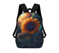 sinyumoney Mochila Infantil, Sunflower Earth Sun Moon Mochila Escolar De Gran Capacidad Para Estudiantes, Mochila Para Libros, Mochila Para Niños, Niñas, Adultos Y Adolescentes 17inch