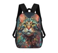 sinyumoney Mochila Infantil The Attentive Cat Mochila Escolar 3D Mochila Escolar Para Niños Mochilas Escolares Mochila De Moda Con Bolsillo Bolsas Para Libros 17inch