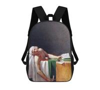 sinyumoney Mochila Infantil The Death of Marat Para Niños Y Niñas, Mochila De Viaje Para Niños, Mochila Escolar Para Adolescentes 17inch