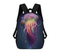 sinyumoney Mochila Infantil The Mysterious Jellyfish 2 Mochila Escolar 3D Mochila Escolar Para Niños Mochilas Escolares Mochila De Moda Con Bolsillo Bolsas Para Libros 17inch