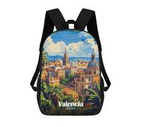 sinyumoney Mochila Infantil Valencia Cityscape Mochila Escolar 3D Mochila Escolar Para Niños Mochilas Escolares Mochila De Moda Con Bolsillo Bolsas Para Libros 17inch