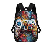 sinyumoney Mochila Infantil Vibrant Gaming Controller Artwork -122 Para Niños Y Niñas, Mochila De Viaje Para Niños, Mochila Escolar Para Adolescentes 17inch