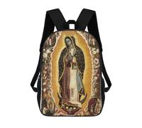 sinyumoney Mochila Infantil Virgin of Guadalupe Mochila Escolar 3D Mochila Escolar Para Niños Mochilas Escolares Mochila De Moda Con Bolsillo Bolsas Para Libros 17inch