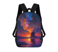sinyumoney Mochila Infantil Volcanic Sunset Reflections Mochila Escolar 3D Mochila Escolar Para Niños Mochilas Escolares Mochila De Moda Con Bolsillo Bolsas Para Libros 17inch