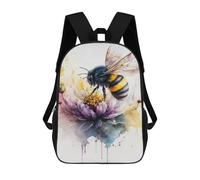 sinyumoney Mochila Infantil, Watercolor Bee Mochila Escolar De Gran Capacidad Para Estudiantes, Mochila Para Libros, Mochila Para Niños, Niñas, Adultos Y Adolescentes 17inch