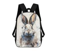 sinyumoney Mochila Infantil, Watercolor Rabbit Bunny Mochila Escolar De Gran Capacidad Para Estudiantes, Mochila Para Libros, Mochila Para Niños, Niñas, Adultos Y Adolescentes 17inch