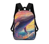 sinyumoney Mochila Infantil, Whale Dreamscape-3 Mochila Escolar De Gran Capacidad Para Estudiantes, Mochila Para Libros, Mochila Para Niños, Niñas, Adultos Y Adolescentes 17inch