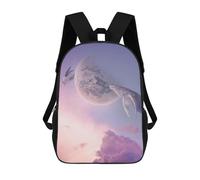 sinyumoney Mochila Infantil Whale in The Sky Mochila Escolar 3D Mochila Escolar Para Niños Mochilas Escolares Mochila De Moda Con Bolsillo Bolsas Para Libros 17inch