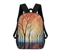 sinyumoney Mochila Infantil Whimsical Forest Sunset Para Niños Y Niñas, Mochila De Viaje Para Niños, Mochila Escolar Para Adolescentes 17inch