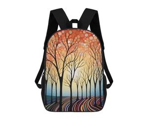 sinyumoney Mochila Infantil Whimsical Forest Sunset Para Niños Y Niñas, Mochila De Viaje Para Niños, Mochila Escolar Para Adolescentes 17inch