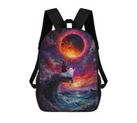sinyumoney Mochila Infantil Witch Cat And Ghost Para Niños Y Niñas, Mochila De Viaje Para Niños, Mochila Escolar Para Adolescentes 17inch