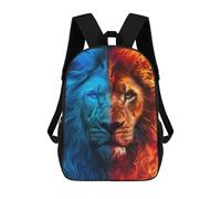 sinyumoney Mochila Informal Para Exteriores Impresa En 3D 17inch Mochila Escolar Infantil Linda Para Viajes Fire And Ice Lion Bolsos Infantiles Informales De Moda Para Niños De Primaria