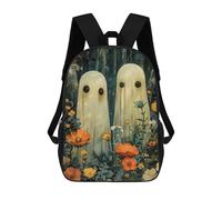 sinyumoney Mochila Informal Para Exteriores Impresa En 3D 17inch Mochila Escolar Infantil Linda Para Viajes Halloween Floral Night Bolsos Infantiles Informales De Moda Para Niños De Primaria