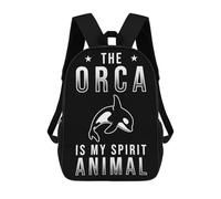sinyumoney Mochila Informal Para Exteriores Impresa En 3D 17inch Mochila Escolar Infantil Linda Para Viajes Orca Killer Whale Spirit Bolsos Infantiles Informales De Moda Para Niños De Primaria