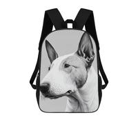 sinyumoney Mochila Informal Para Exteriores Impresa En 3D 17inch Mochila Escolar Infantil Linda Para Viajes Bull Terrier Drawing Dog Bolsos Infantiles Informales De Moda Para Niños De Primaria