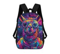 sinyumoney Mochila Informal Para Exteriores Impresa En 3D 17inch Mochila Escolar Infantil Linda Para Viajes Astronaut Space Lama Bolsos Infantiles Informales De Moda Para Niños De Primaria