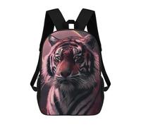 sinyumoney Mochila Informal Para Exteriores Impresa En 3D 17inch Mochila Escolar Infantil Linda Para Viajes Tiger Face Anime Animal Bolsos Infantiles Informales De Moda Para Niños De Primaria