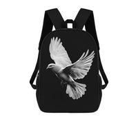 sinyumoney Mochila Informal Para Exteriores Impresa En 3D 17inch Mochila Escolar Infantil Linda Para Viajes White Dove In Flight Bolsos Infantiles Informales De Moda Para Niños De Primaria