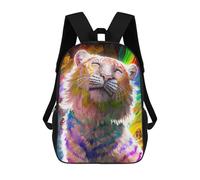 sinyumoney Mochila Informal Para Exteriores Impresa En 3D 17inch Mochila Escolar Infantil Linda Para Viajes Rainbow Tiger Bolsos Infantiles Informales De Moda Para Niños De Primaria