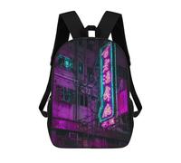 sinyumoney Mochila Informal Para Exteriores Impresa En 3D 17inch Mochila Escolar Infantil Linda Para Viajes Dying Neons of Hong Kong Bolsos Infantiles Informales De Moda Para Niños De Primaria