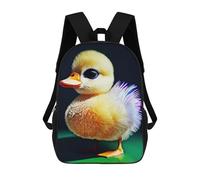 sinyumoney Mochila Informal Para Exteriores Impresa En 3D 17inch Mochila Escolar Infantil Linda Para Viajes Portrait of Cute Duck Bolsos Infantiles Informales De Moda Para Niños De Primaria