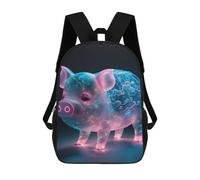sinyumoney Mochila Informal Para Exteriores Impresa En 3D 17inch Mochila Escolar Infantil Linda Para Viajes Glow Pig Animal Bolsos Infantiles Informales De Moda Para Niños De Primaria