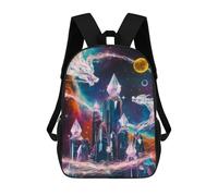 sinyumoney Mochila Informal Para Exteriores Impresa En 3D 17inch Mochila Escolar Infantil Linda Para Viajes Cosmic Dragon Crystals Bolsos Infantiles Informales De Moda Para Niños De Primaria