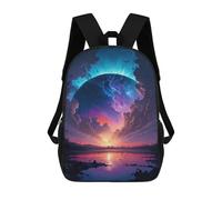 sinyumoney Mochila Informal Para Exteriores Impresa En 3D 17inch Mochila Escolar Infantil Linda Para Viajes Big Planet in Space Bolsos Infantiles Informales De Moda Para Niños De Primaria